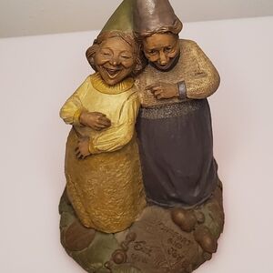 Whimsical Duo Sculpture in Yellow and Gray‎